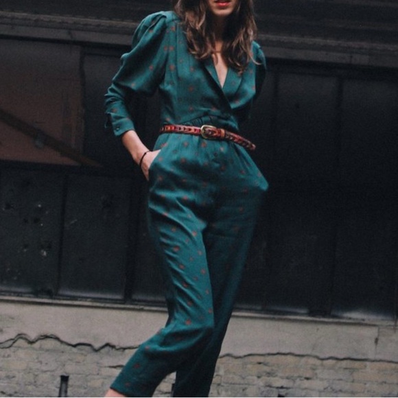 Free People Star Eyes Jumpsuit | Dark Green | Size Small | Sold out style! - Picture 3 of 9